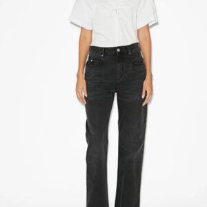 Isabel Marant Belvira Charcoal Womans Jeans Charcoal Size 10